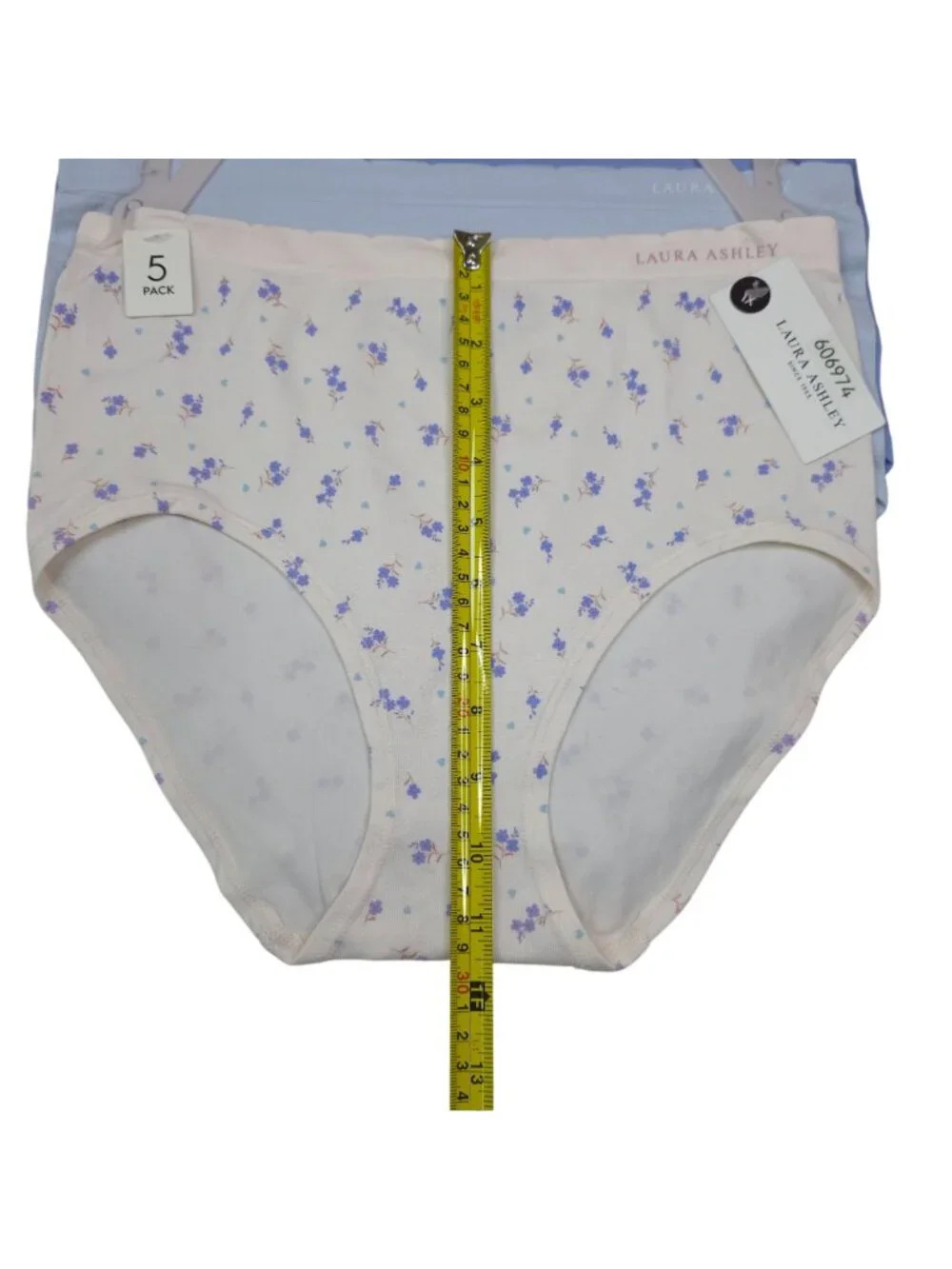 Laura Ashley Womens 5-Pack High-Waist Briefs Size 1X Soft Nylon Spandex